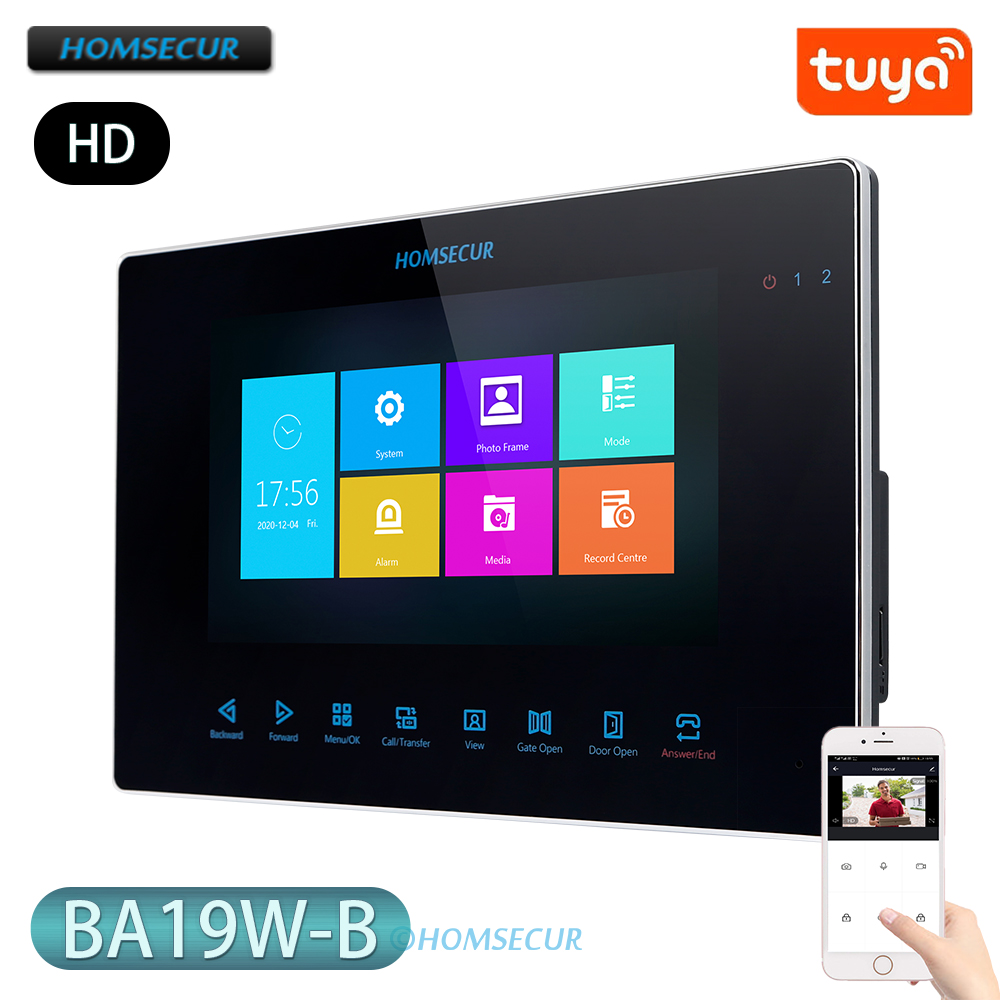 Home Security Monitor - HOMSECUR 4 Wire BA19W-B WIFI Tuya