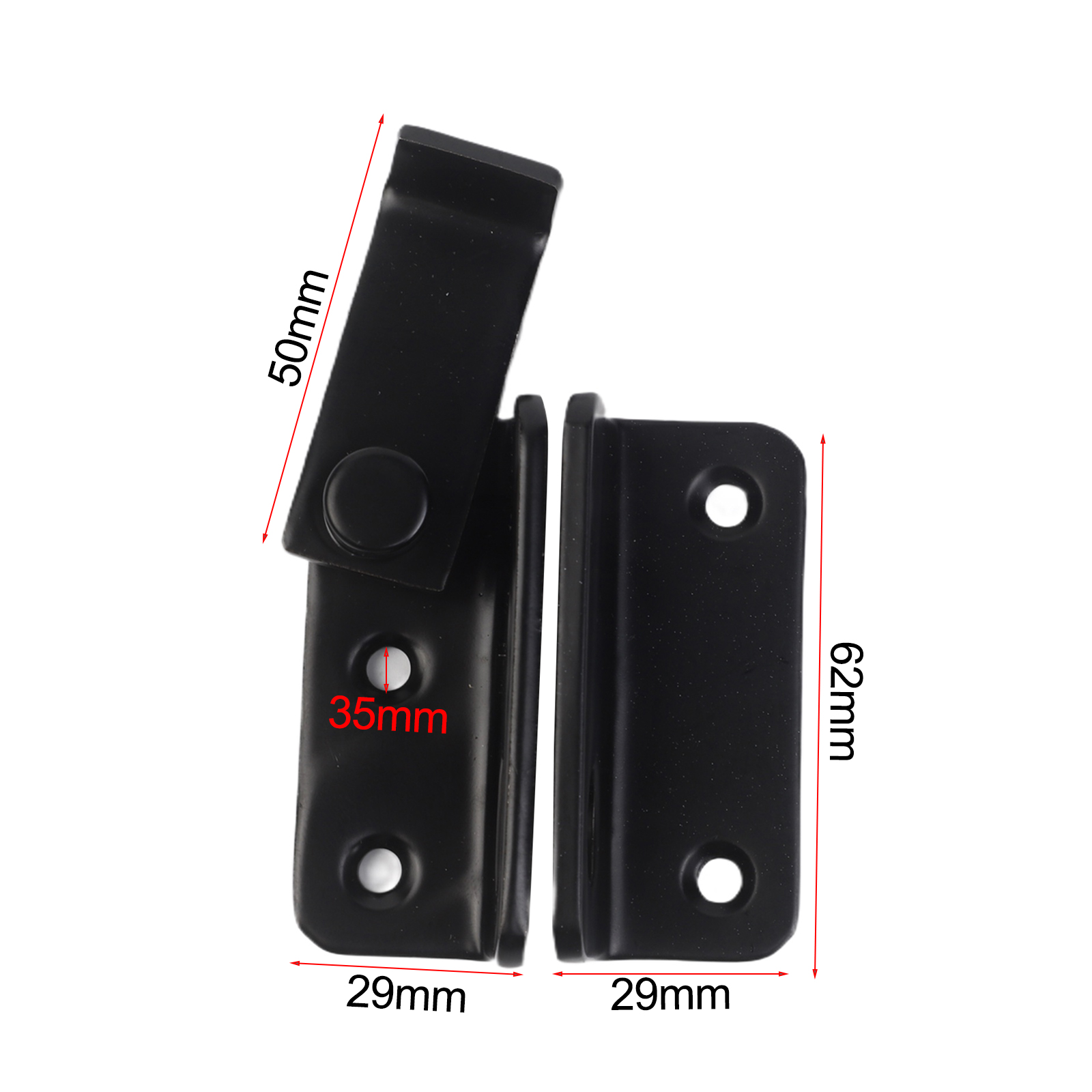 Home Security Fence - 1Pc Black Stainless Steel Lockable Latch