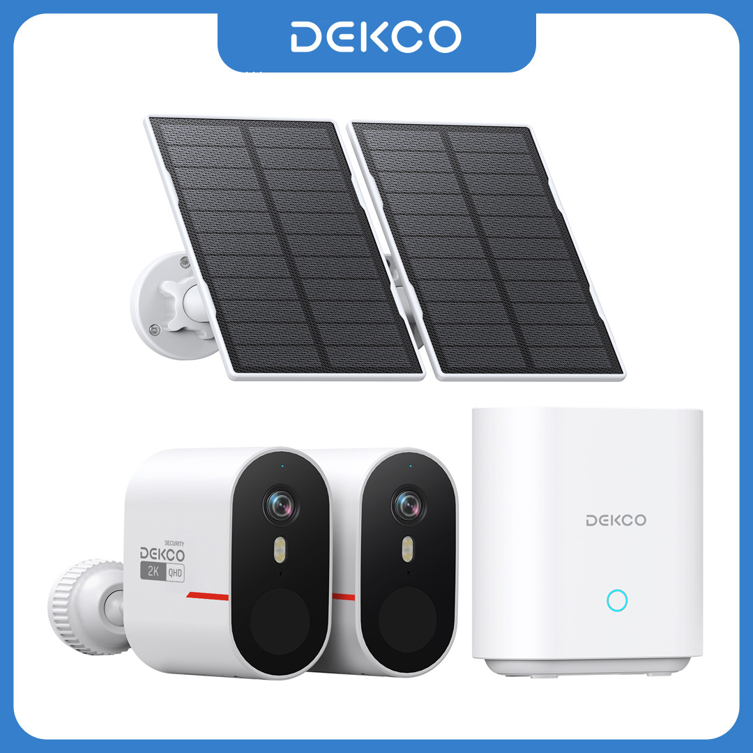 Home Security Blink - Dekco 3MP WiFi Solar Camera System