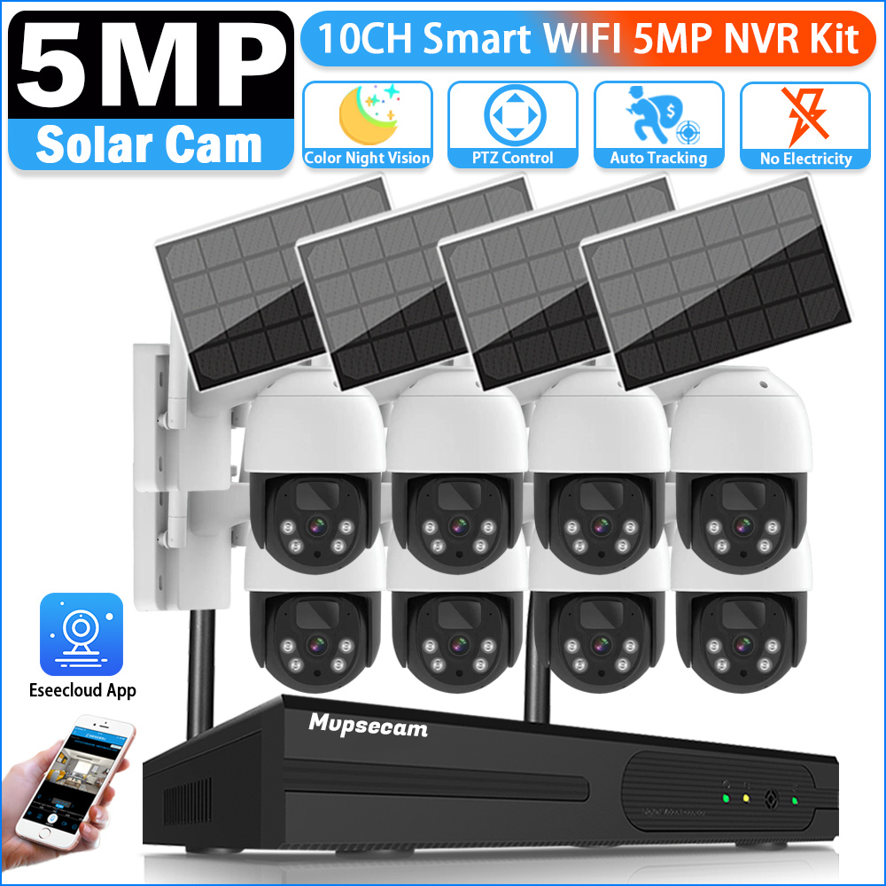 Camera Solar Wireless - 5MP 16CH Wireless NVR Security WIFI
