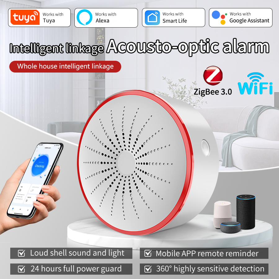 Home Security Blink - Tuya WiFi ZigBee Smart Alarm Siren