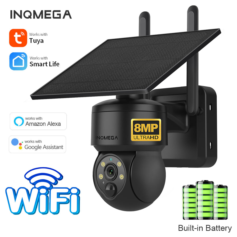 Camera Solar Wireless - INQMEGA 8MP TUYA Solar Camera PIR