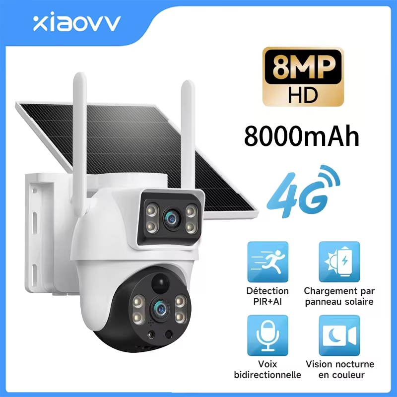 Ip Camera Outdoor 4K - XIAOVV 8MP Solar Camera 4G SIM