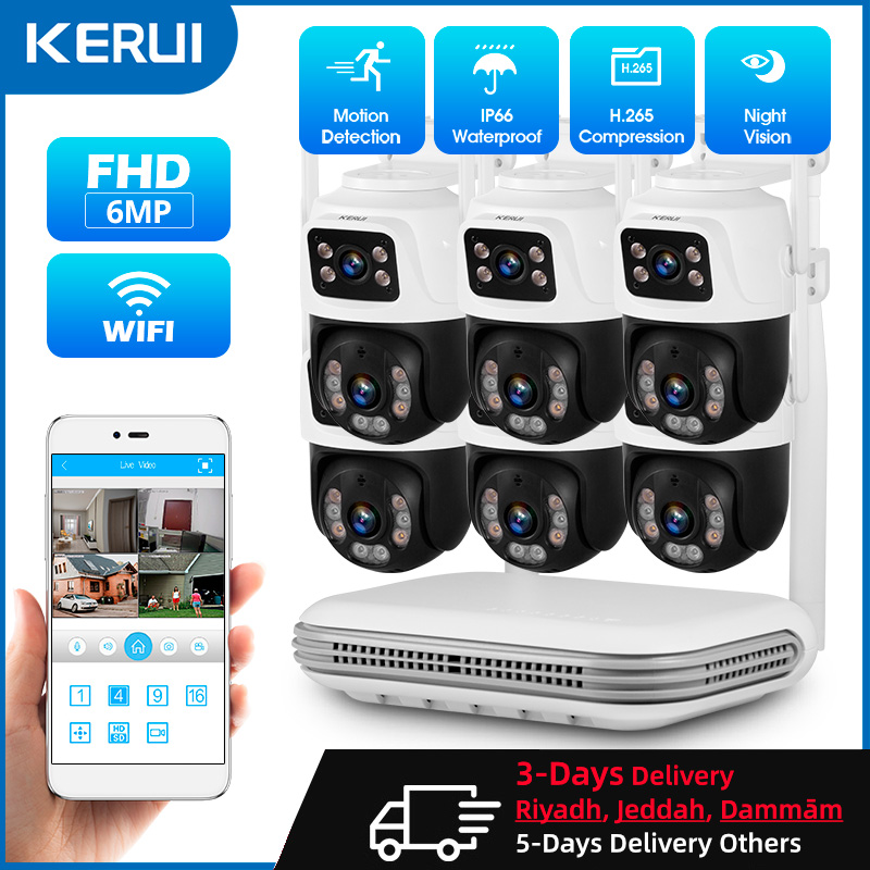 Home Security Blink - KERUI Waterproof 6MP HD Wireless Dual