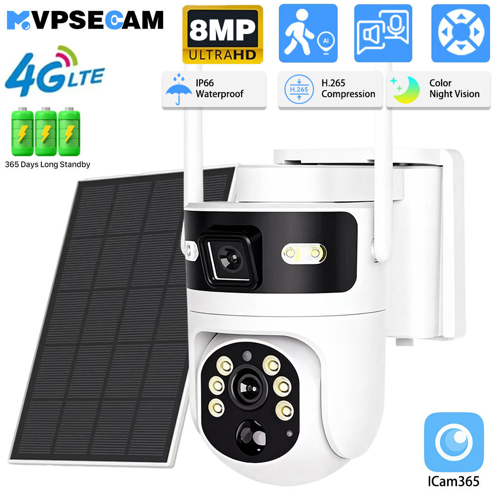Ip Camera Outdoor 4K - 8MP 4K 4G SIM Card PTZ