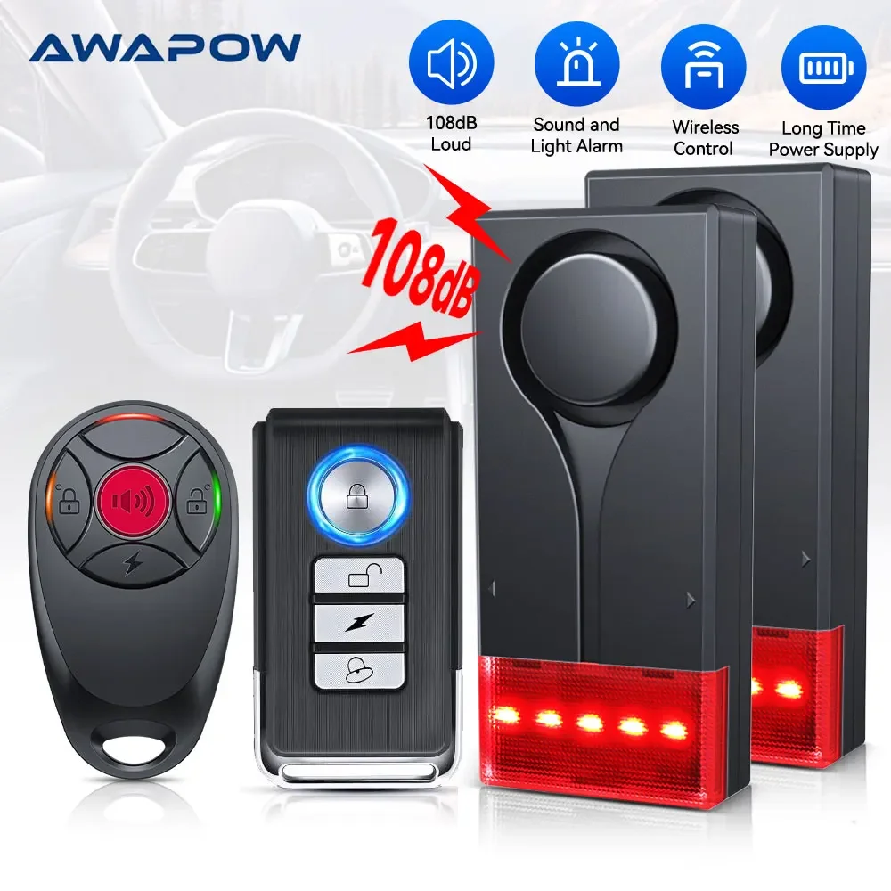 Home Security Blink - Awapow Wireless Car Anti-Theft Vibration Alarm