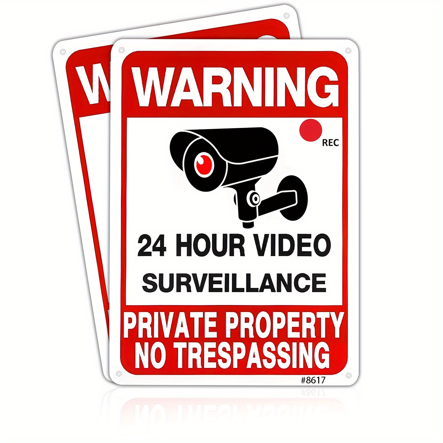 Home Security Fence - 24 Hour Video Surveillance Warning Sign