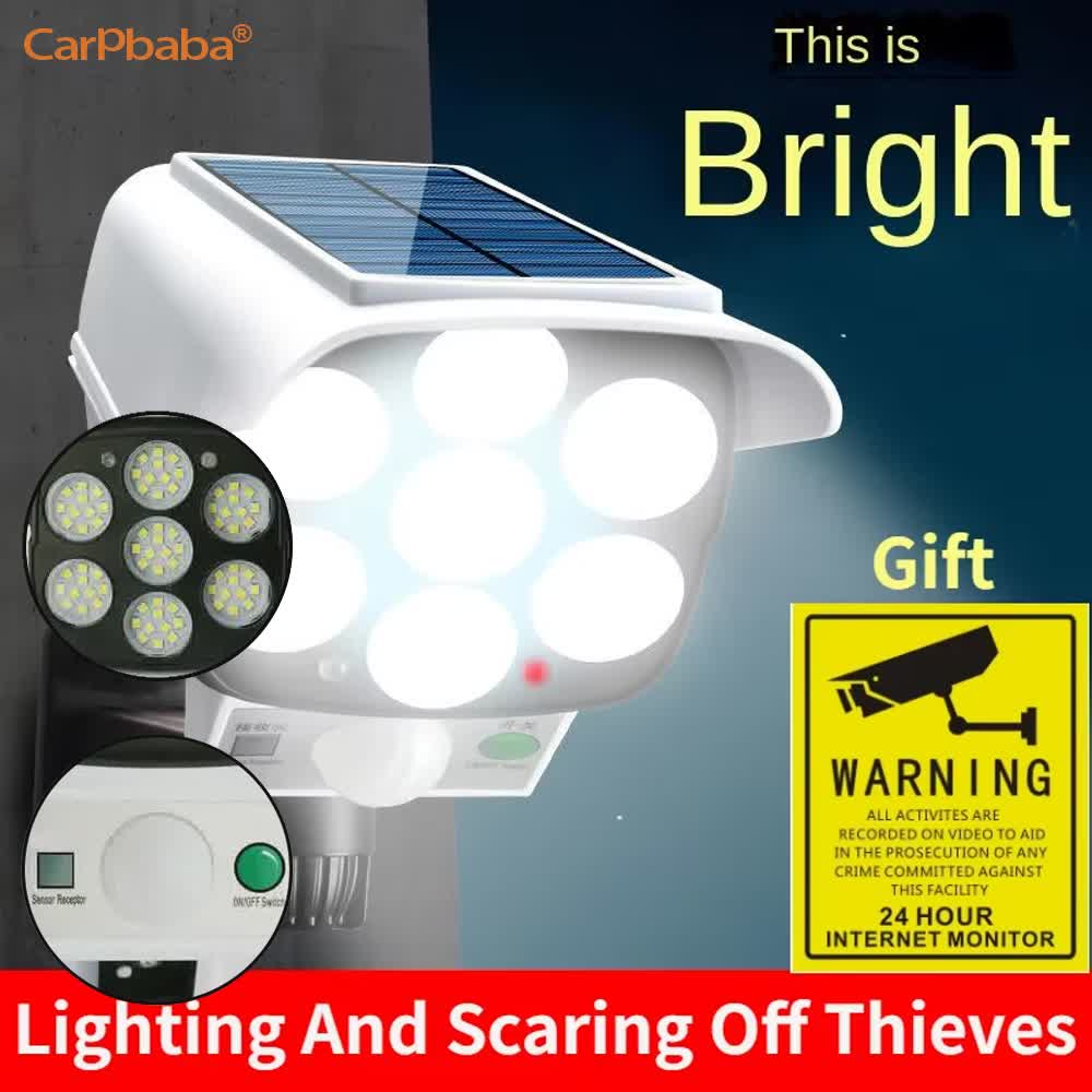 Home Security Wireless Cameras - Outdoor Solar Light Motion Sensor Security