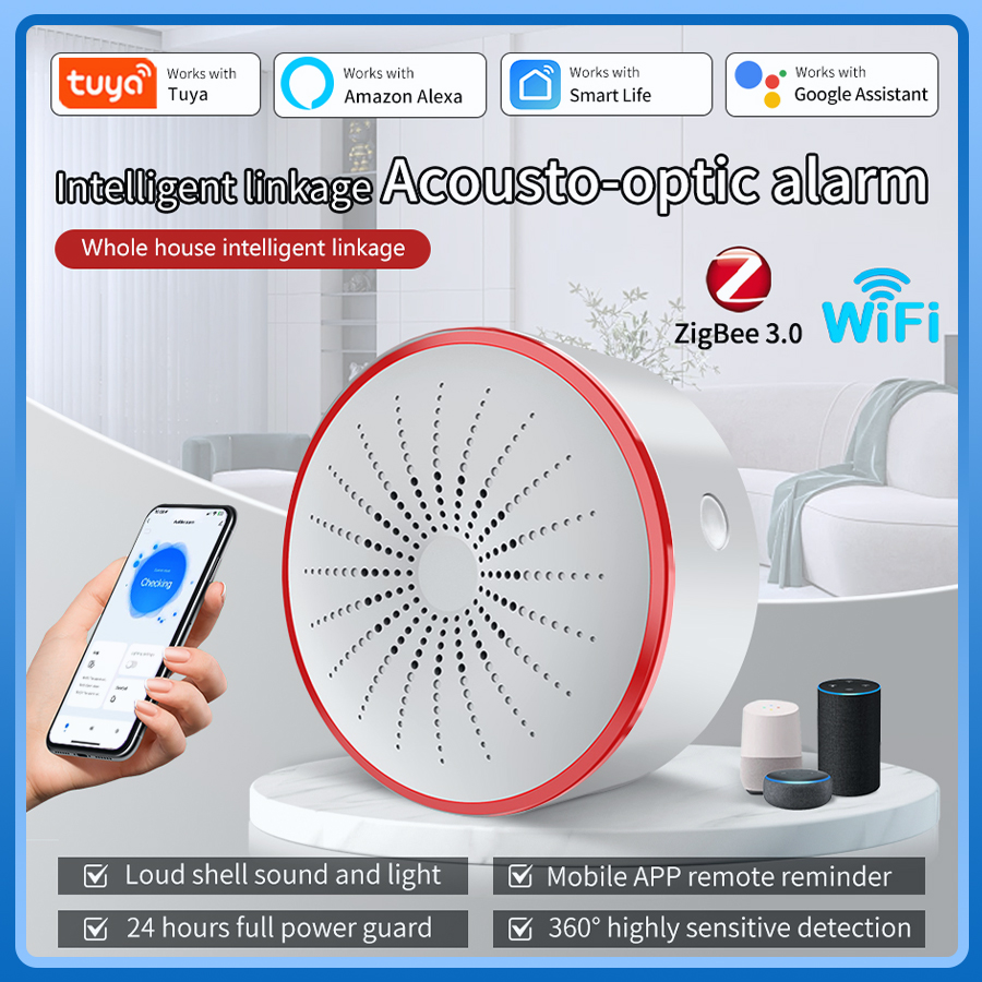 Home Security Blink - Tuya WiFi ZigBee Alarm Siren Sensor