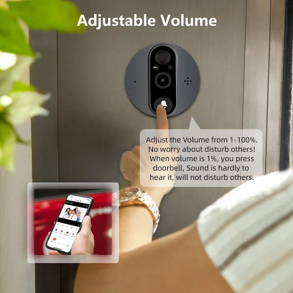 3MP WiFi Smart Tuya Peephole 5 - Home Security Blink recension och pris