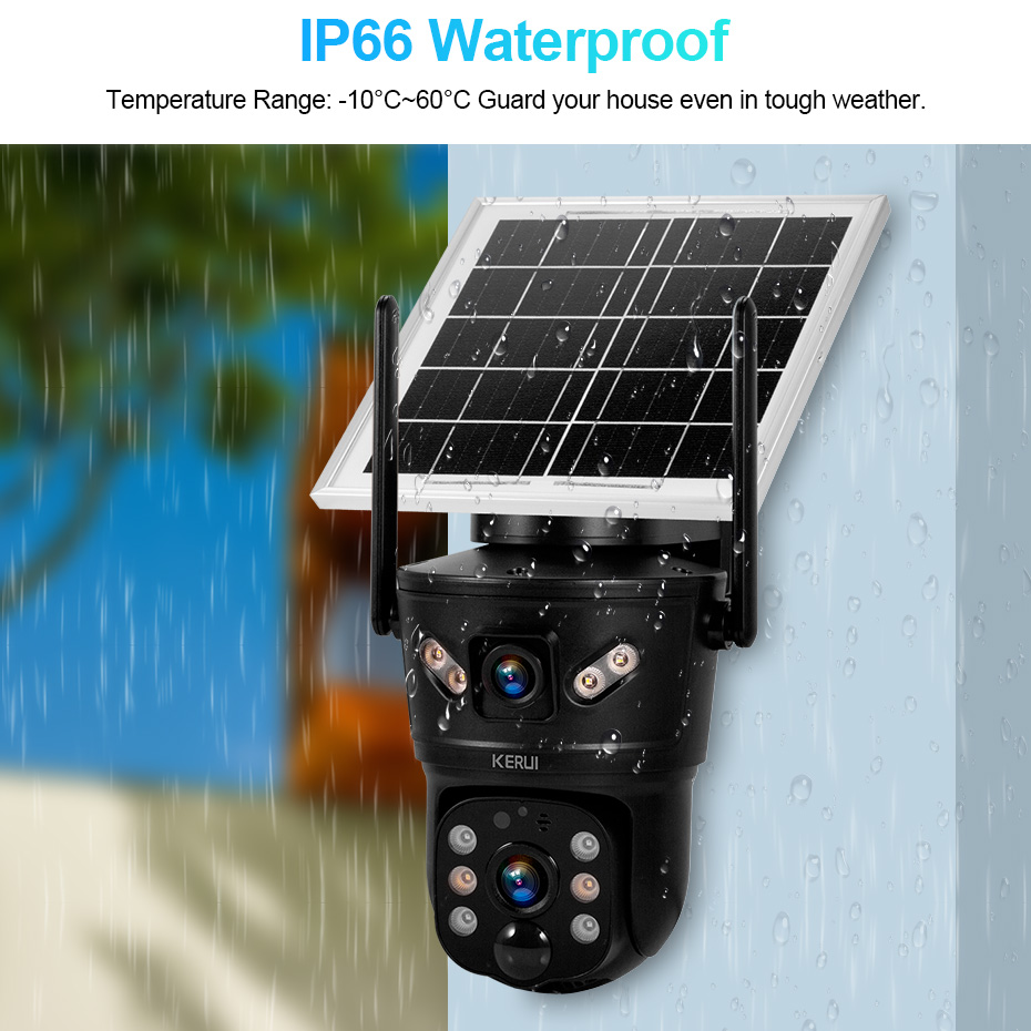 KERUI 6MP 4G SIM WiFi Solar Ca - Home Security Product recension och pris