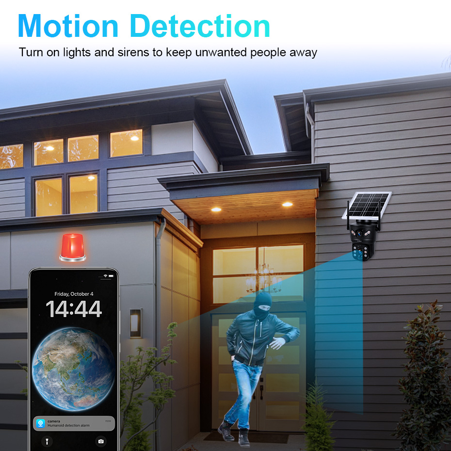 KERUI 6MP 4G SIM WiFi Solar Ca - Home Security Product recension och pris