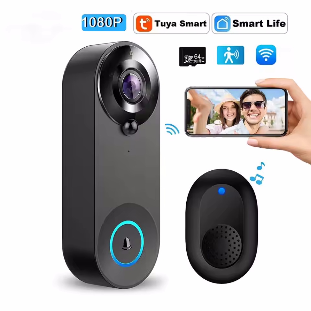 Tuya 1080P Wireless WIFI Doorb - Home Security Blink recension och pris