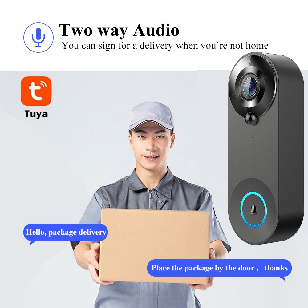 Tuya 1080P Wireless WIFI Doorb - Home Security Blink recension och pris