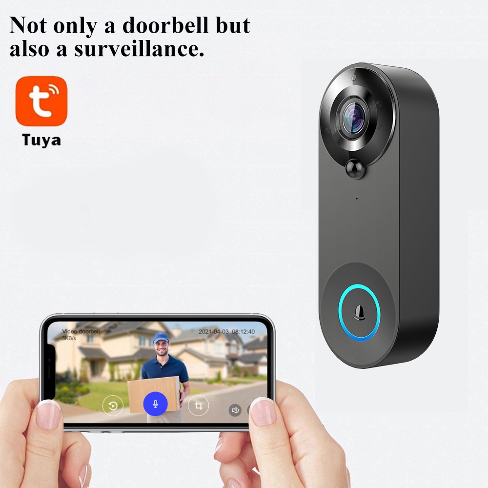Tuya 1080P Wireless WIFI Doorb - Home Security Blink recension och pris