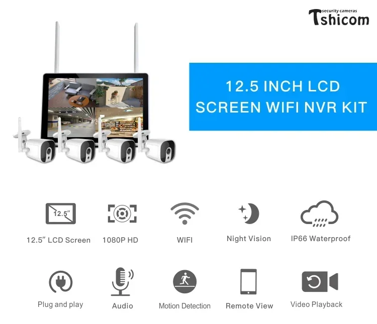 TUYA Smart Wi-Fi 4CH NVR Kit 1 - Home Security Wireless Cameras recension och pris