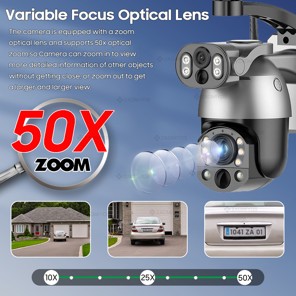 4K 50X ZOOM 10MP Solar Camera  - Ip Camera Outdoor 4K recension och pris