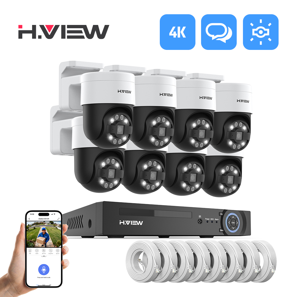 H.view 8Ch 4K 5MP 8MP Cctv Sec - Home Security Guard recension och pris