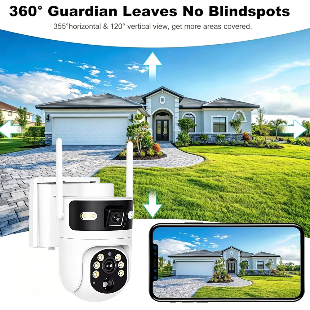 Dual Screens 8MP 4K IP PTZ Sol - Ip Camera Outdoor 4K recension och pris