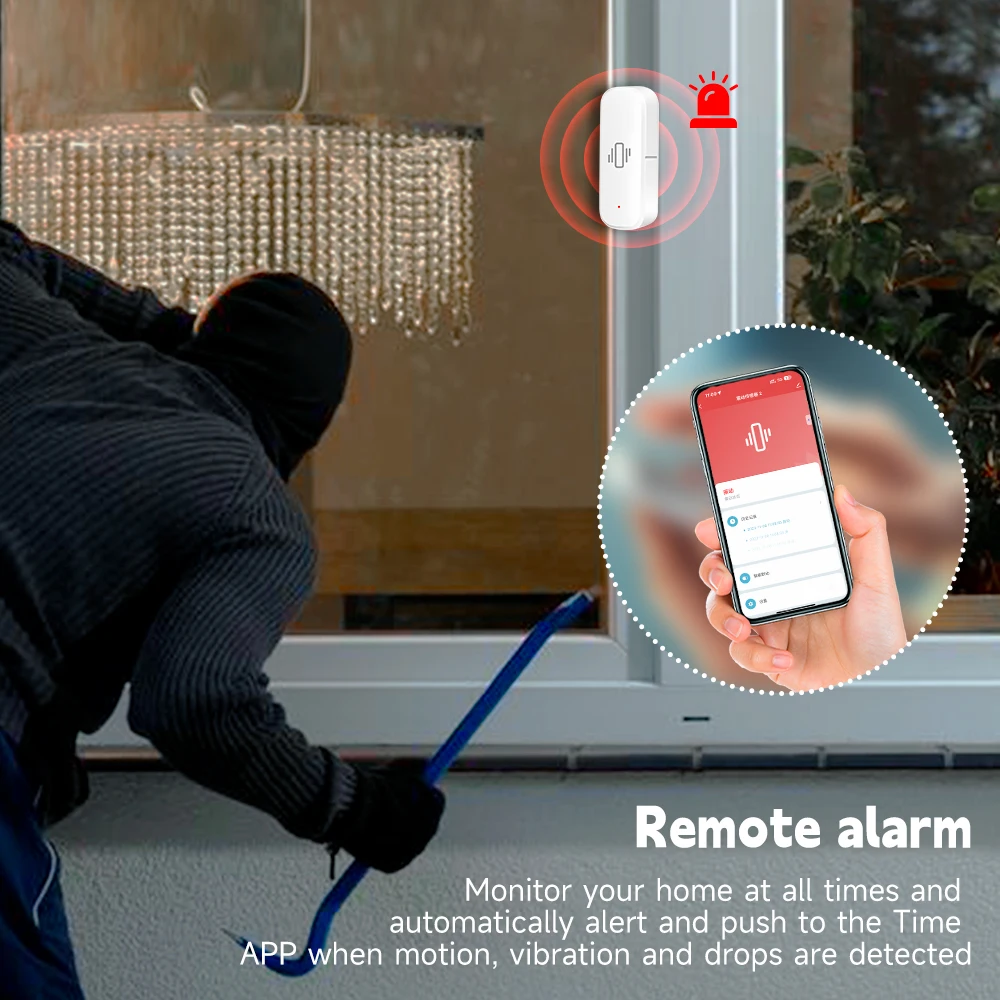 WiFi/Zigbee Smart Vibration Se - Home Security Alarm recension och pris
