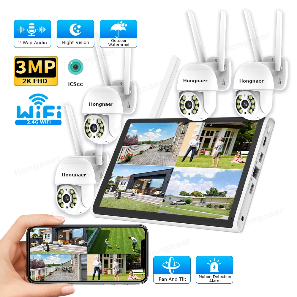 2026 Hongnaer 3MP 4 Channel Wi - Home Security System recension och pris