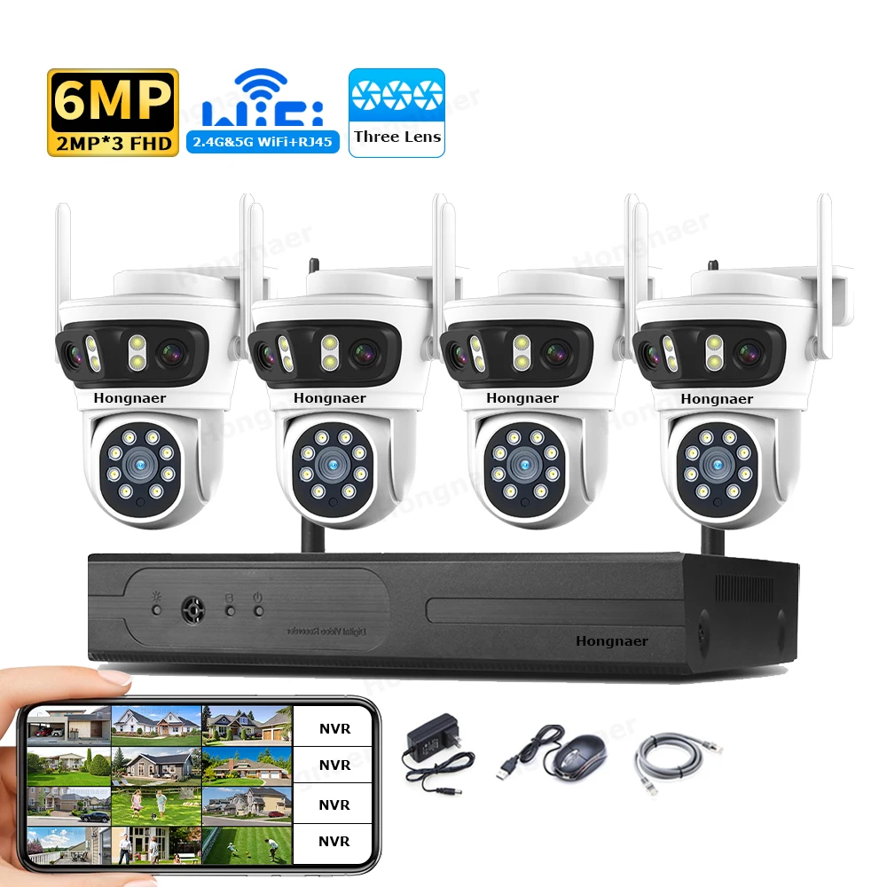 2026 Hongnaer 6MP 4CH 3 Lens 2 - Home Security System recension och pris