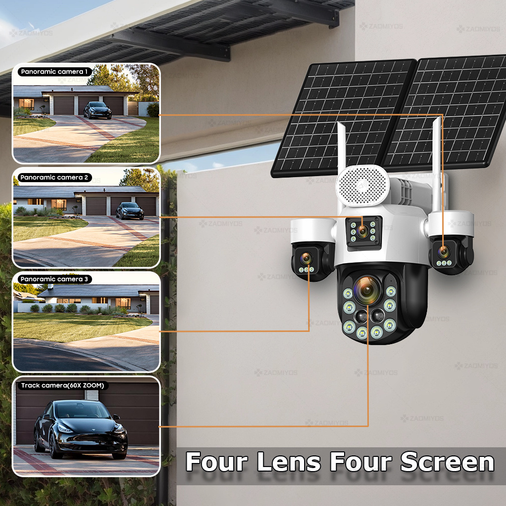 4 Lens Outdoor 360° Surveillan - Home Security Product recension och pris