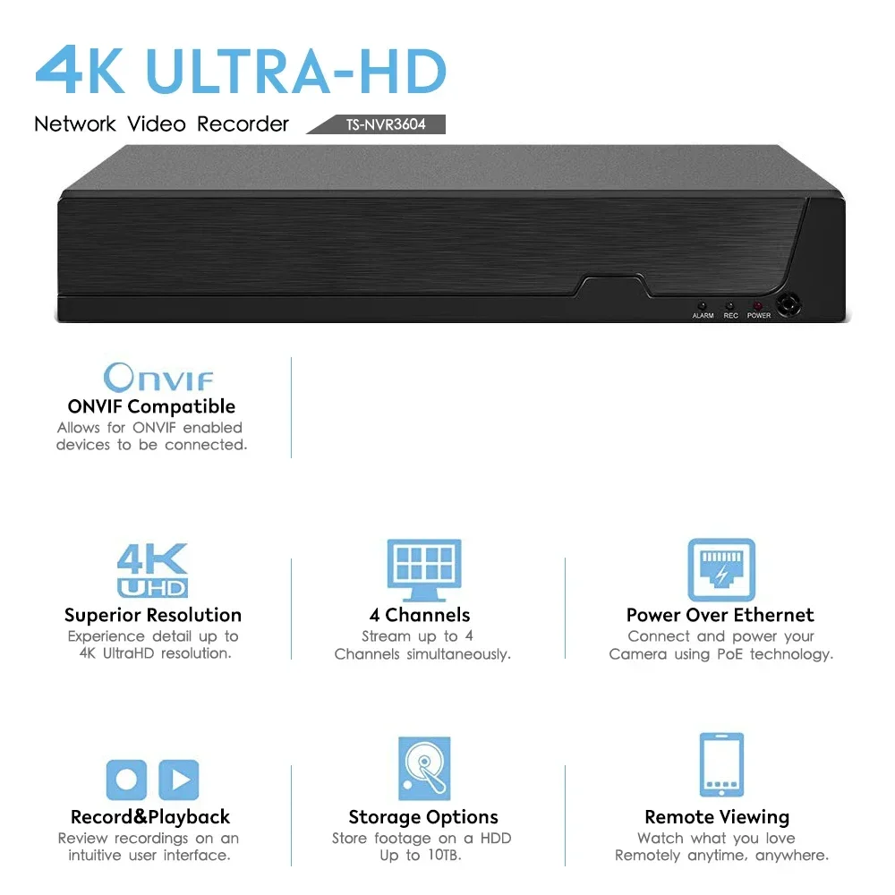 4CH NVR H.265 Outdoor 8MP Ultr - Ip Camera Outdoor 4K recension och pris