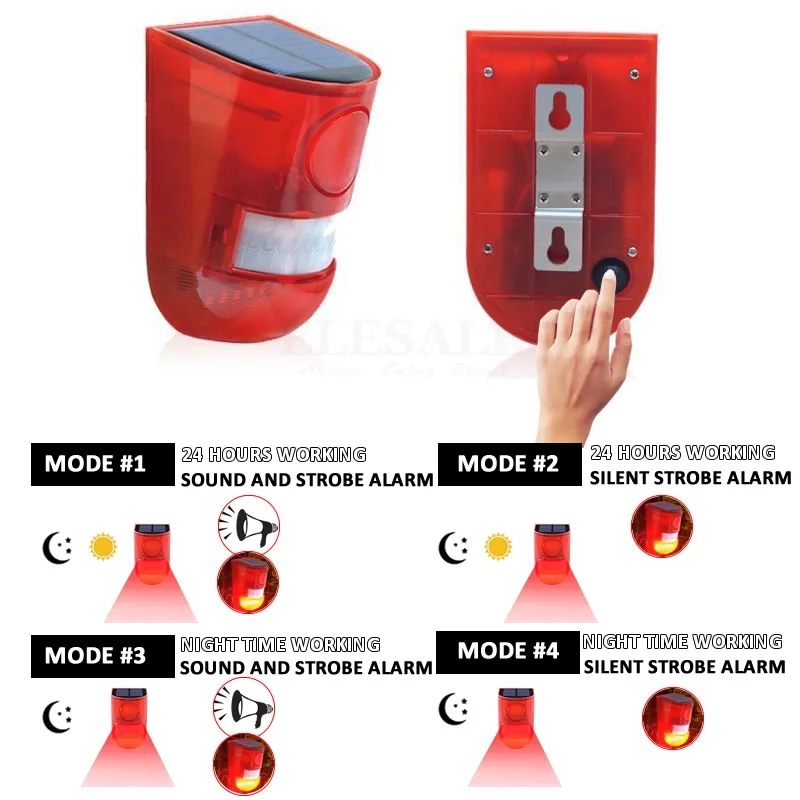 Waterproof Solar Powered Alarm - Home Security Blink recension och pris
