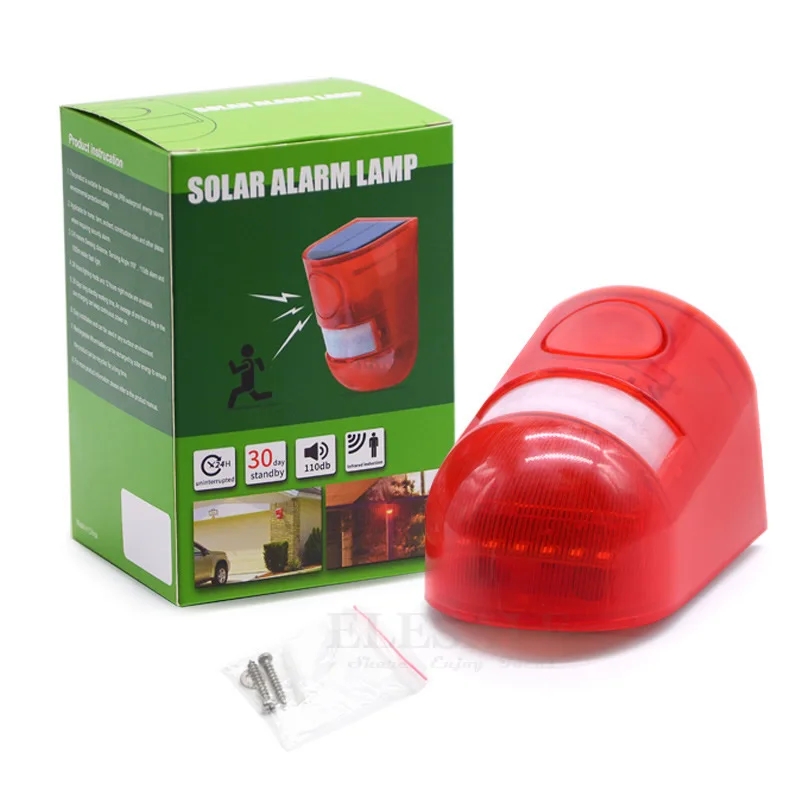 Waterproof Solar Powered Alarm - Home Security Blink recension och pris