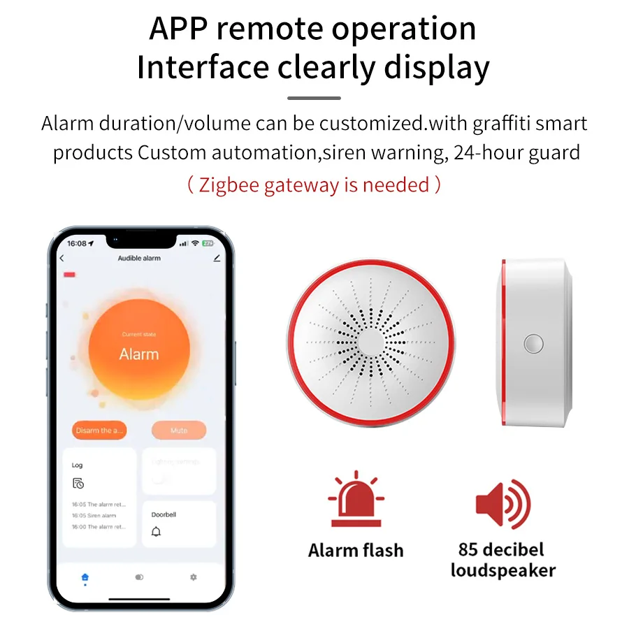 Tuya WiFi ZigBee Smart Alarm S - Home Security Blink recension och pris