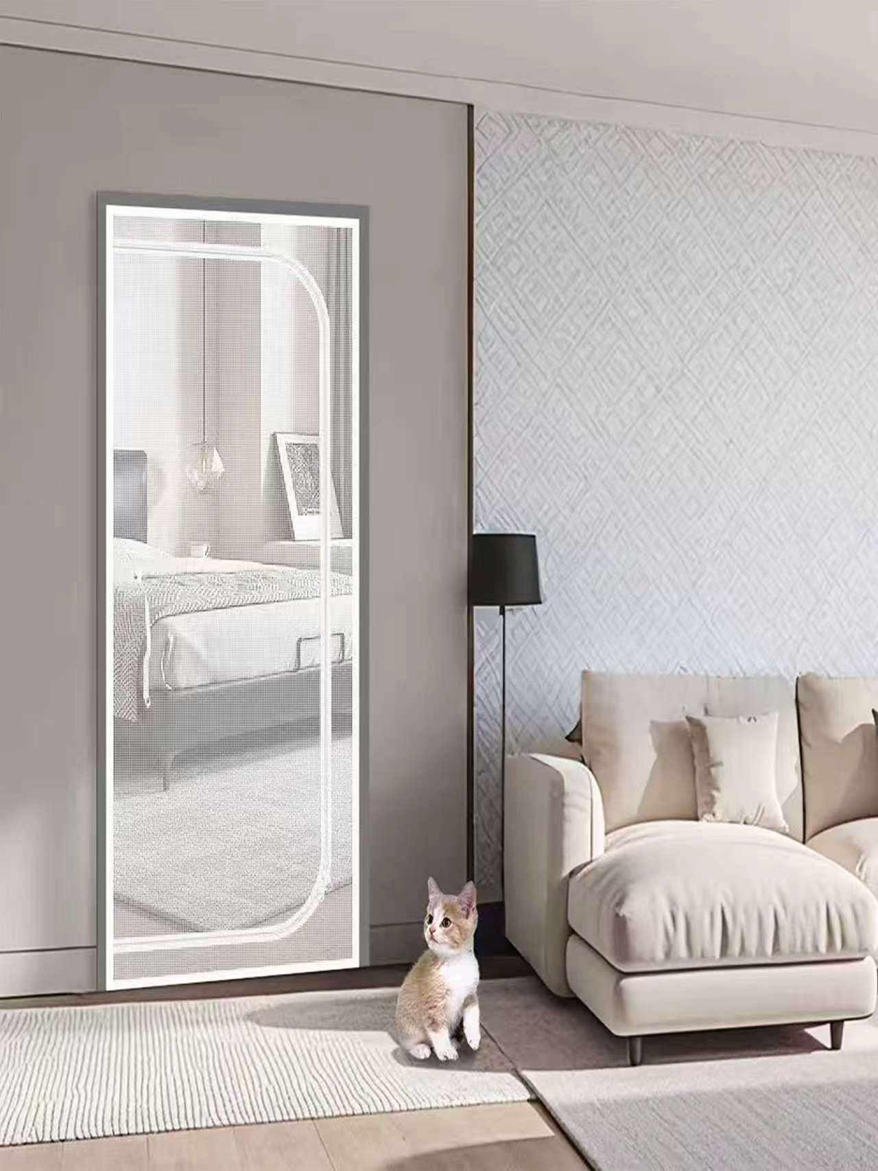 Zipper Screen Door Net D-Shape - Home Security Fence recension och pris