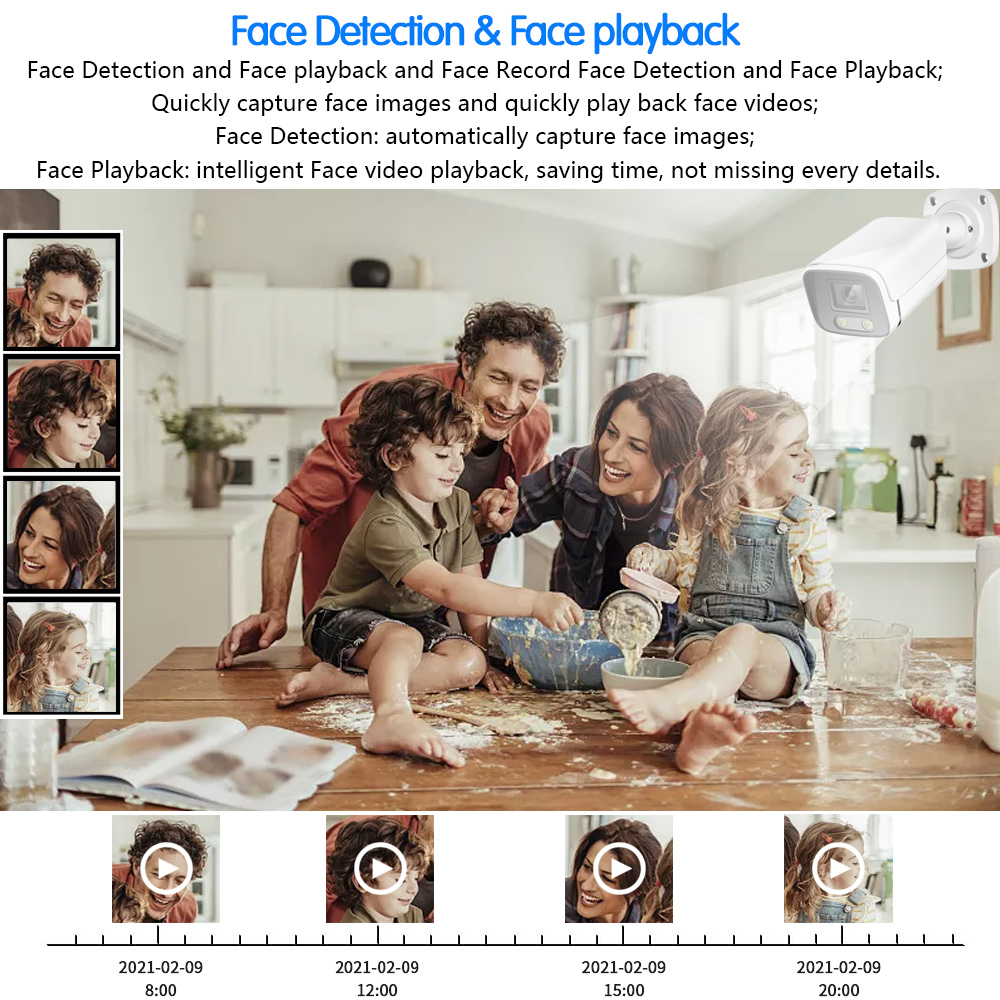 8MP Face Full Color Night Visi - Ip Camera Outdoor 4K recension och pris