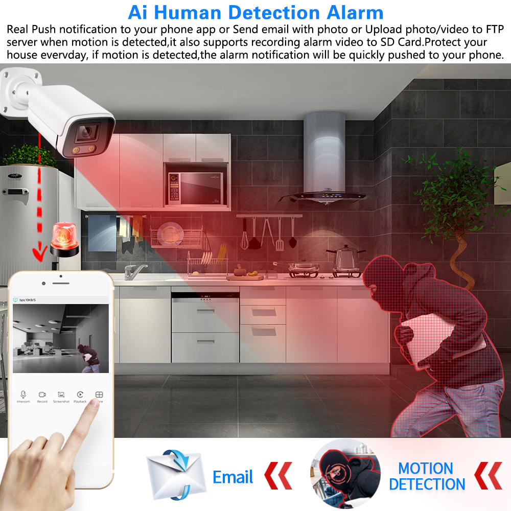 8MP Face Full Color Night Visi - Ip Camera Outdoor 4K recension och pris