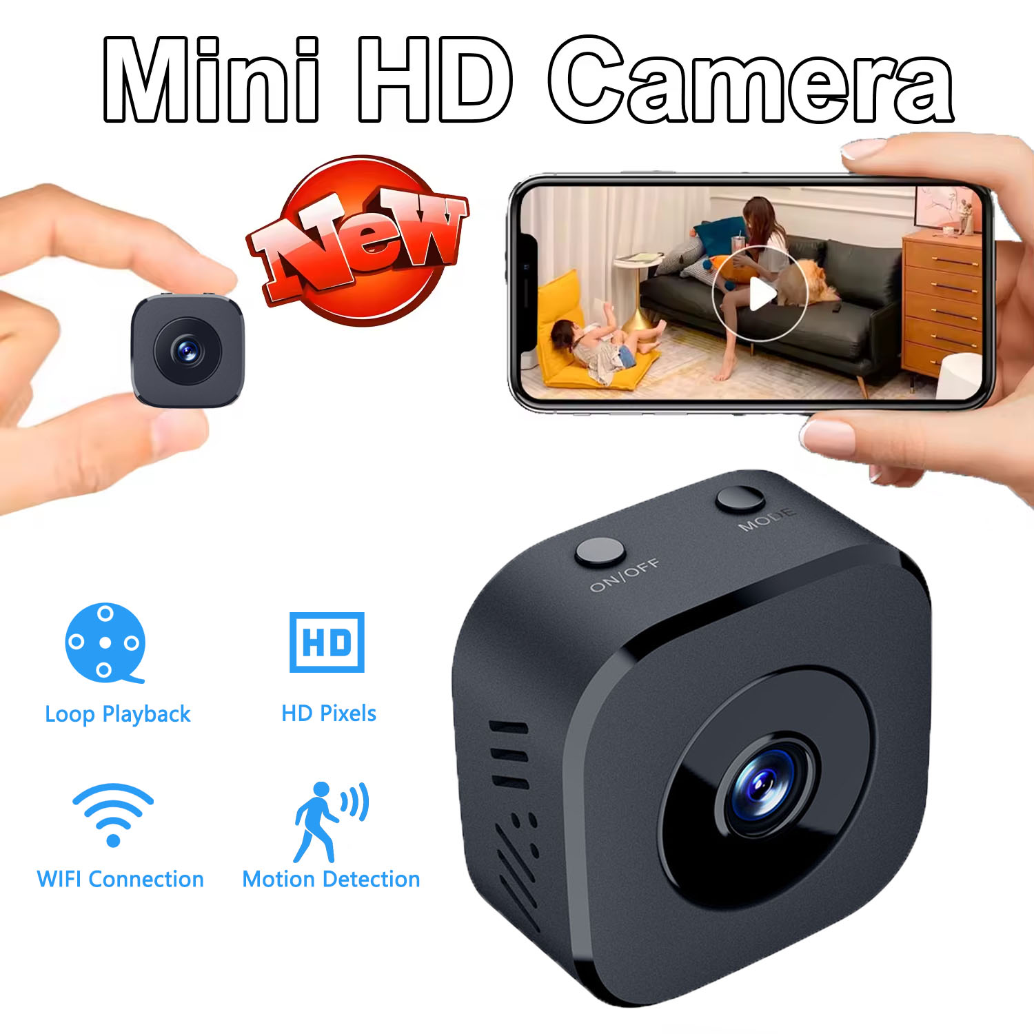 Security Camera 4K Mini Full C - Home Security No Wifi Needed recension och pris
