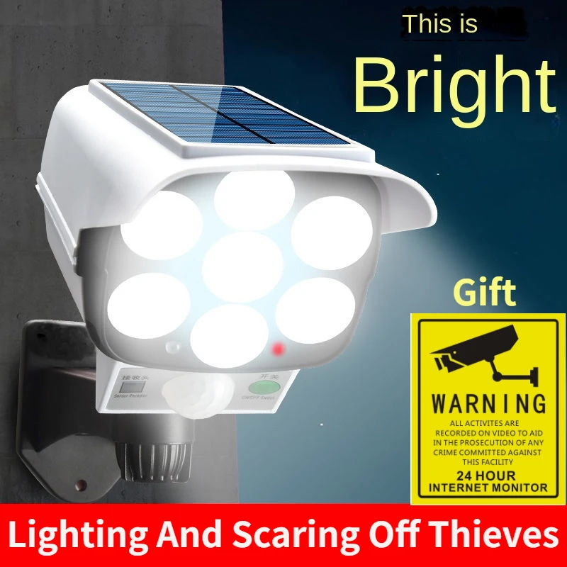Outdoor Solar Light Motion Sen - Home Security Wireless Cameras recension och pris