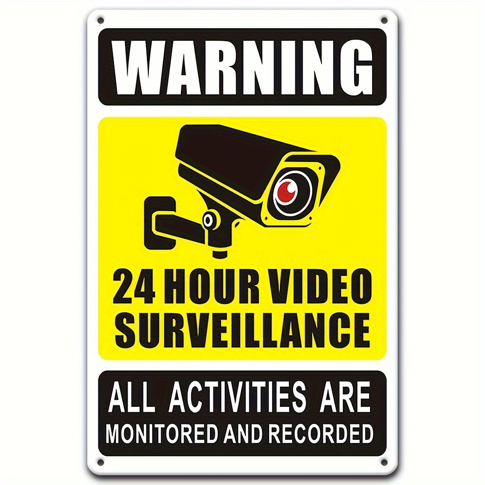 24/7 Video Surveillance Warnin - Home Security Guard recension och pris