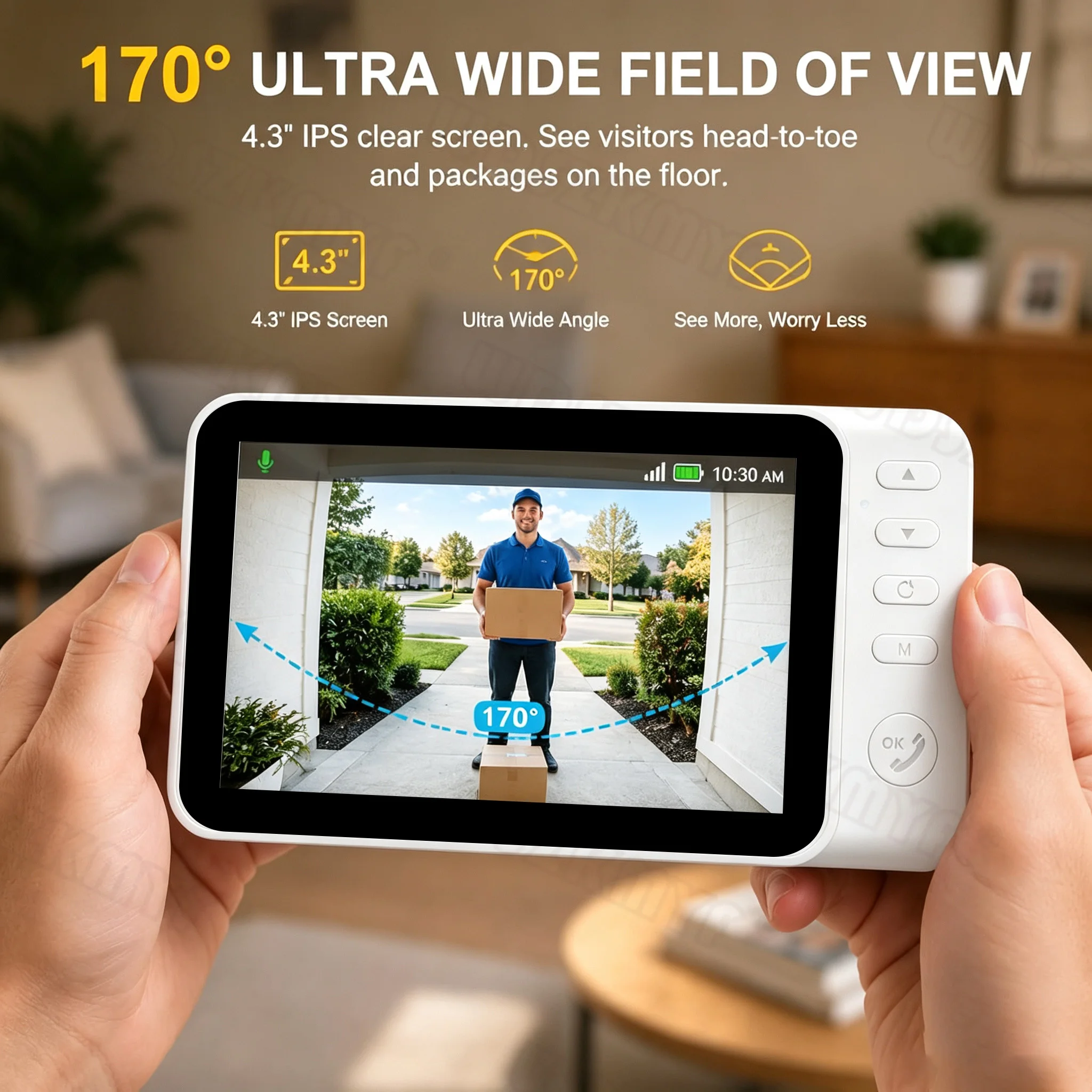 Video Doorbell 1080P HD 4.2''  - Home Security No Wifi Needed recension och pris