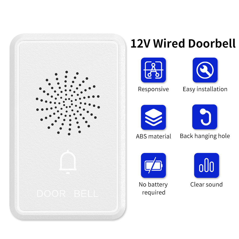 4Wire Wired Doorbell DC12V Acc - Home Security Ring System recension och pris