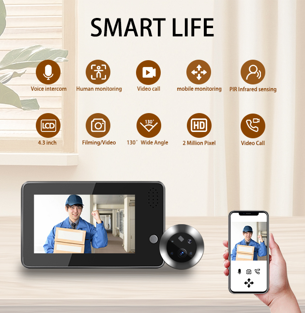 4.3inch Tuya Smartlife WiFi Do - Home Security Wireless Cameras recension och pris