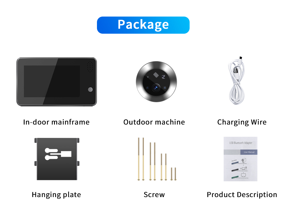4.3inch Tuya Smartlife WiFi Do - Home Security Wireless Cameras recension och pris