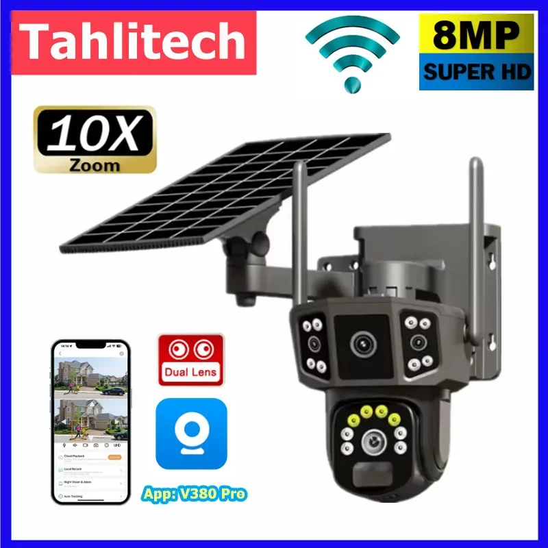 WIFI 4G SIM Solar Camera V380, - Ip Camera Outdoor 4K recension och pris
