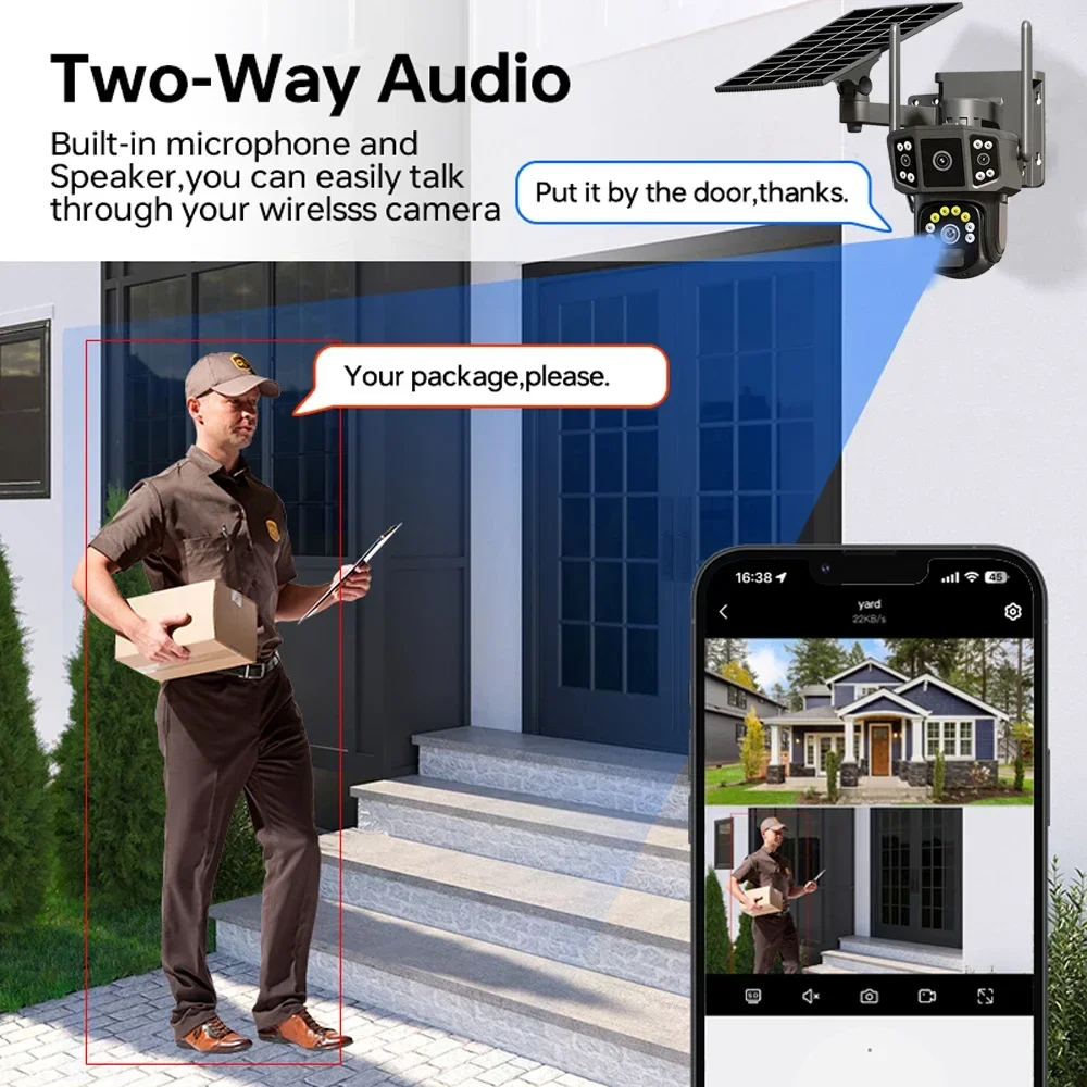 WIFI 4G SIM Solar Camera V380, - Ip Camera Outdoor 4K recension och pris