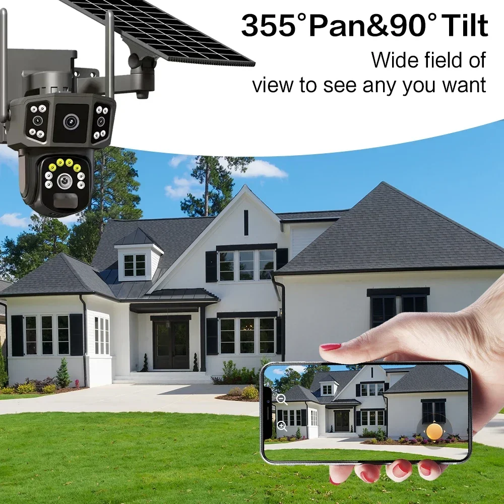 WIFI 4G SIM Solar Camera V380, - Ip Camera Outdoor 4K recension och pris