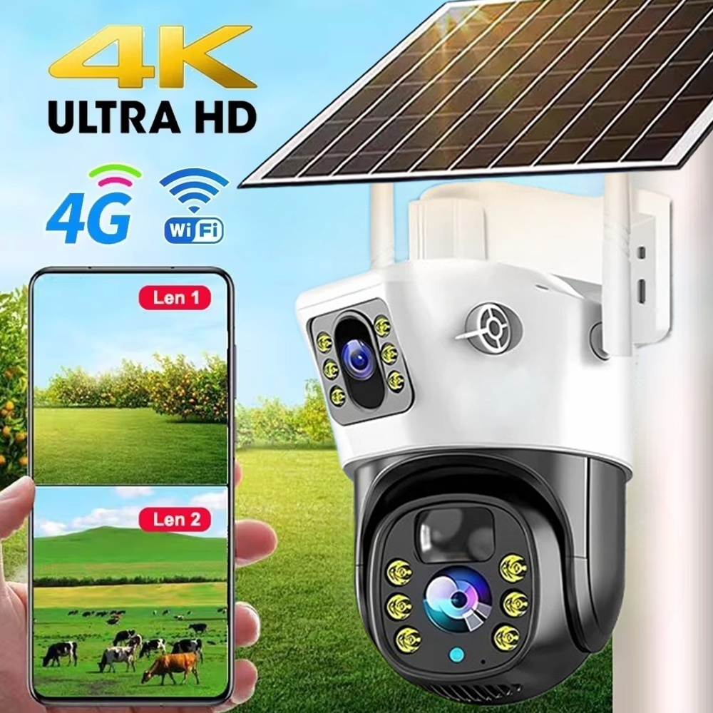 4G / WiFi Solar Camera Dual Le - Ip Camera Outdoor 4K recension och pris