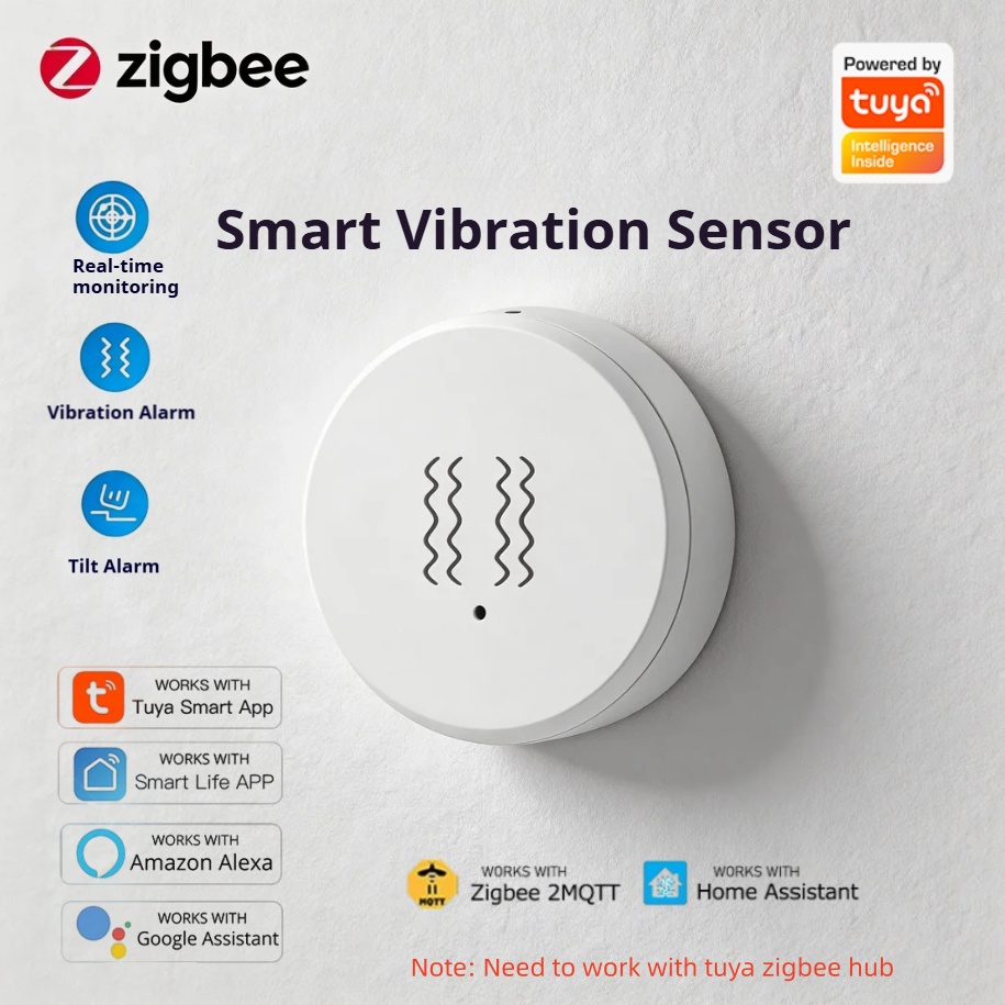 Tuya Zigbee Smart Vibration Se - Home Security Alarm recension och pris