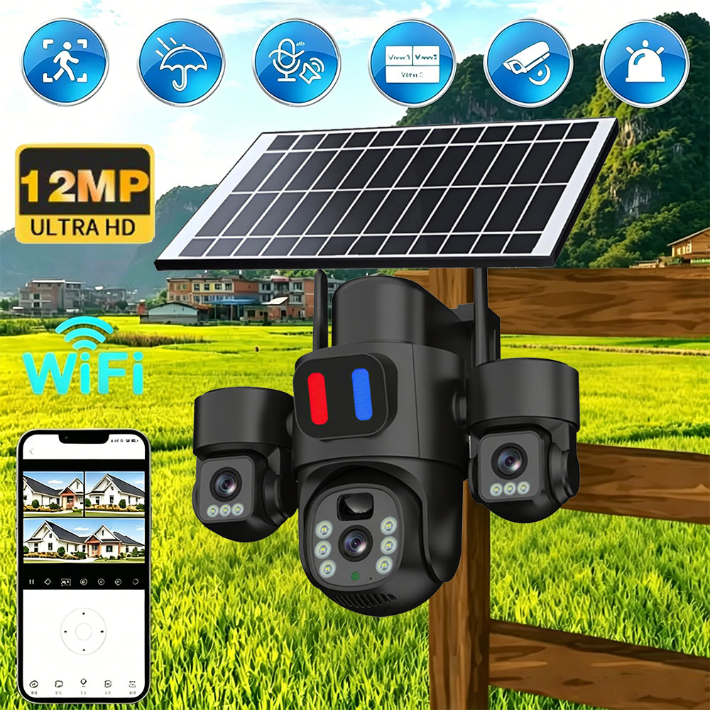 Solar WiFi PTZ Camera Outdoor  - Home Security Product recension och pris