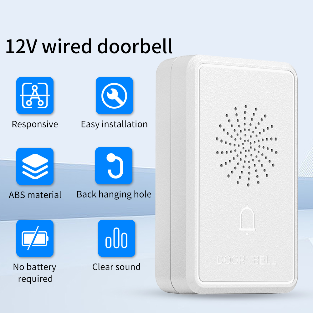 4Wire Wired Doorbell DC12V Acc - Home Security Ring System recension och pris