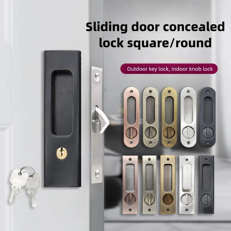 Heavy-Duty Black Sliding Door  - Home Security Locks recension och pris