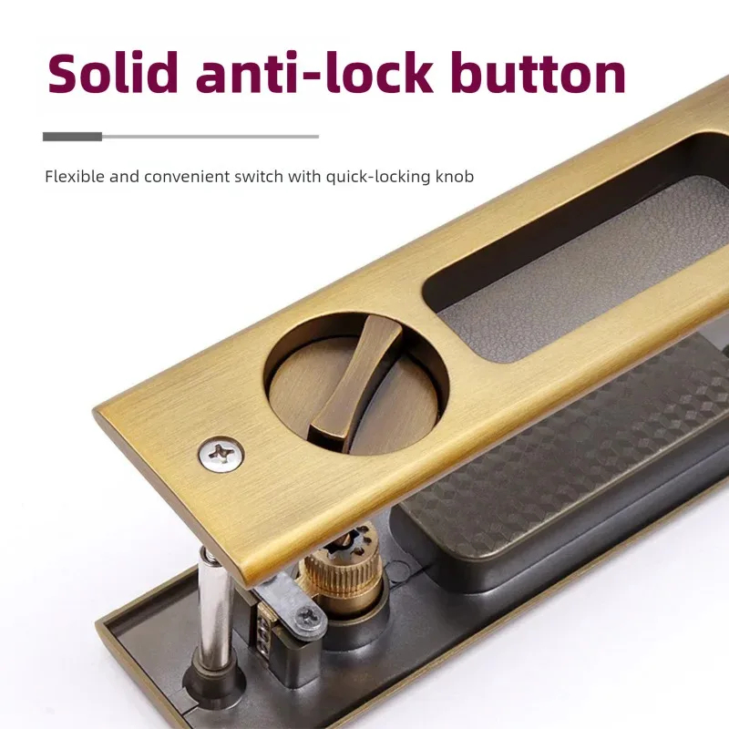 Heavy-Duty Black Sliding Door  - Home Security Locks recension och pris